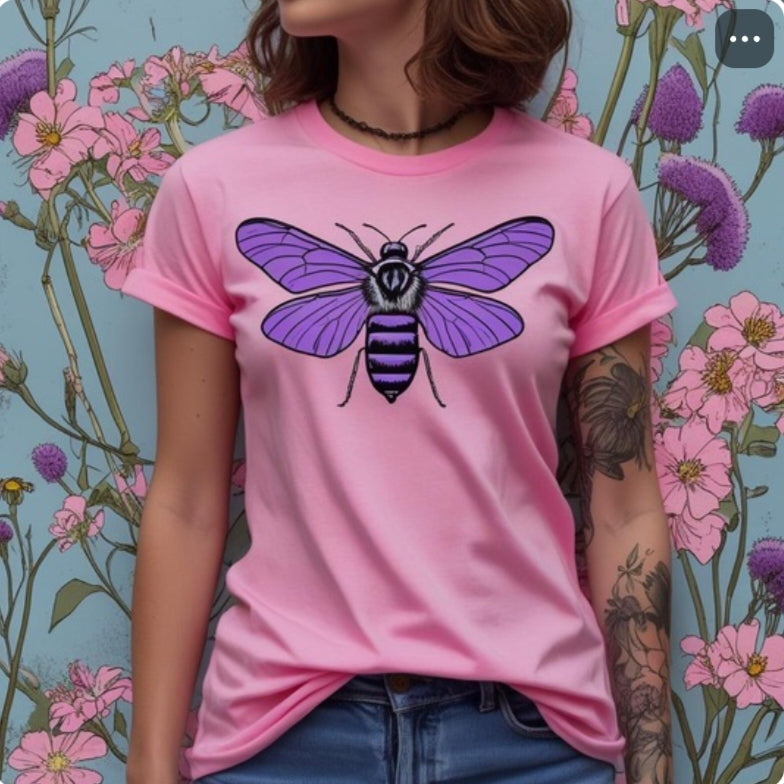 Purple butterfly tshirt